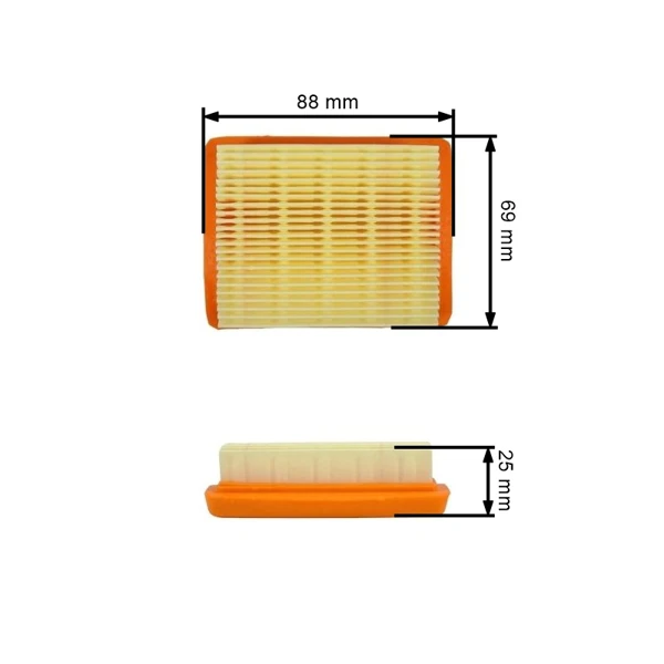 Luftfilter für Stihl BT120 FR350 FS120 FS200 FS250 FS300 FS350 FS400 FS450 FS480 MM55 (OEM 41341410300) Freischneider und Bodenbohrer