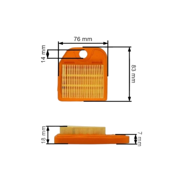 Luftfilter für Stihl HS81R HS81RC HS81T HS81TC HS86R HS86T Heckenschere (OEM 42371410300)