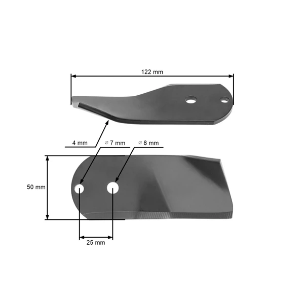 Mähmesser 12,2 cm (5") für Stiga Gartentraktoren (OEM 1134376401)