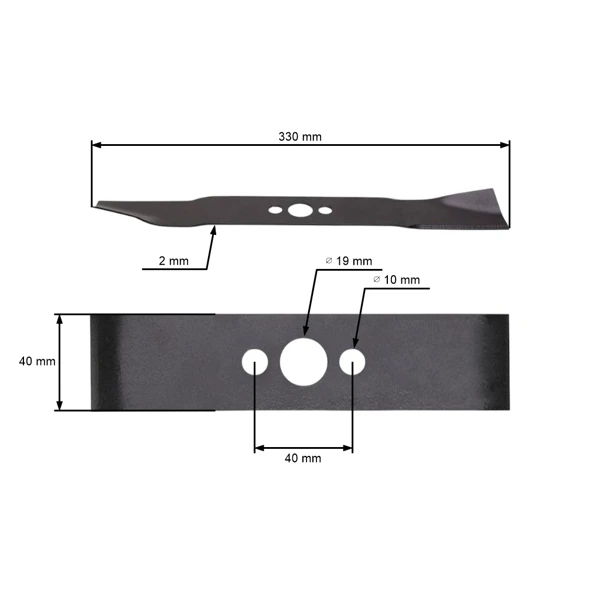 Mähmesser 33 cm (13") für Agroma 1000W 1100W 1300W Elektromäher
