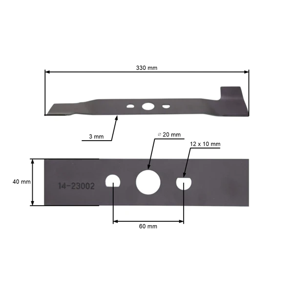 Mähmesser 33 cm (13") für Dolmar Makita Elektromäher (OEM 263001422)