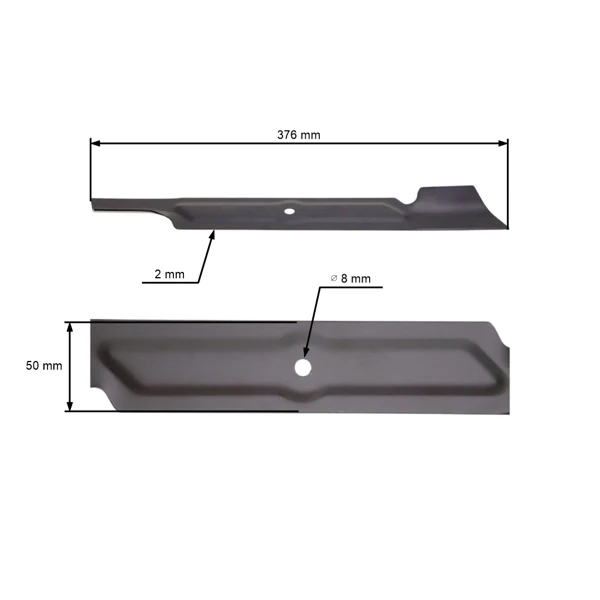 Mähmesser 37,6 cm (15") für Elektromäher MTD Lider Harder Hecht Bosch Alpina Castelgarden Stiga (OEM 092.48.948 J2420000075R J2420000084R 118810003/0)