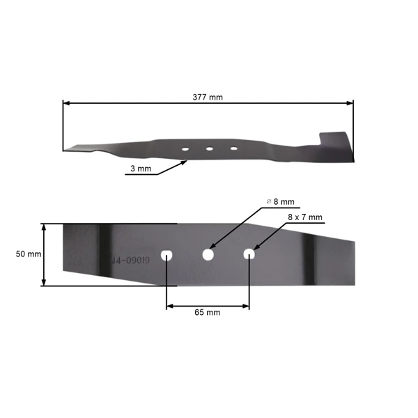 Mähmesser 37,7 cm (16") für AL-KO Alko Classic 3.82SE Elektromäher (OEM 474544 449058)