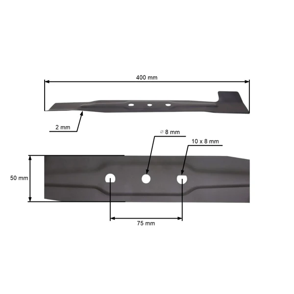 Mähmesser 40 cm für elektrische Rasenmäher Leroymerlin Sterwins 400-EP-3 (45267831, 263003135)