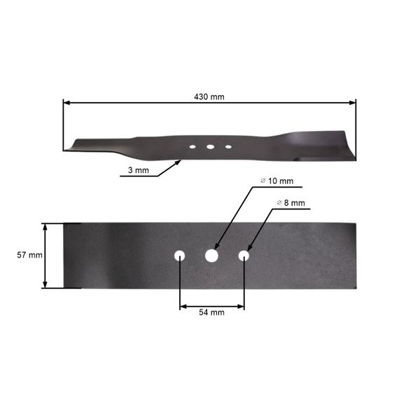 Mähmesser 43 cm (16") mit Sammlung für Rasenmäher Stiga Castel Garden