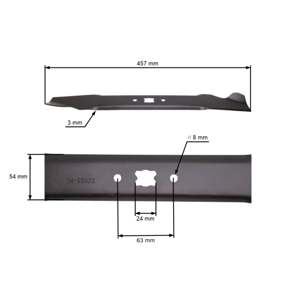 Mähmesser 45,7 cm (18") für MTD Golf Lawnflite Yardman Rasenmäher (OEM 742-0638 942-0638)