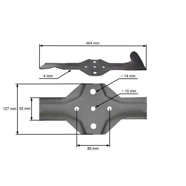 Mähmesser 46,4 cm (18") links für Husqvarna Jonsered Partner McCulloch Poulan Weedeater Gartentraktoren (OEM 532186387)