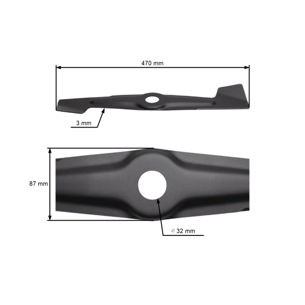 Mähmesser 47 cm (18") für John Deere Sabo Rasenmäher (OEM SA17487)
