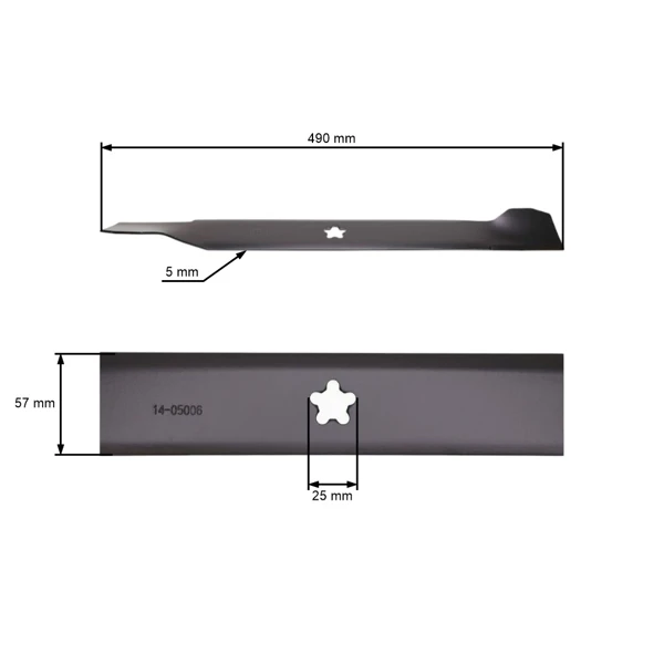 Mähmesser 49 cm (19") für Husqvarna Partner McCulloch Poulan Jonsered AYP Craftsman Weedeater Electrolux Gartentraktoren (OEM 532138497 532127842)