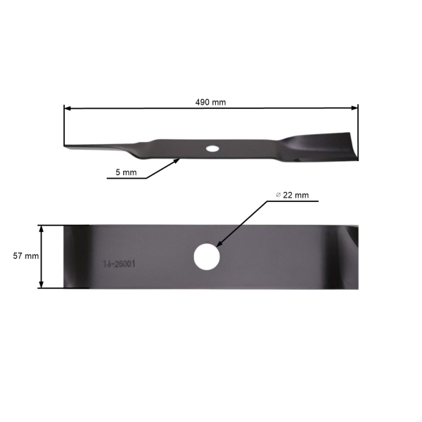 Mähmesser 49 cm (19") für Murray Rasenmäher (OEM 91742HT 91742E701)