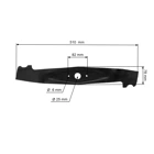 Mähmesser 52 cm (20") links für Gartentraktoren Etesia MVE HH100 (OEM A24935A)