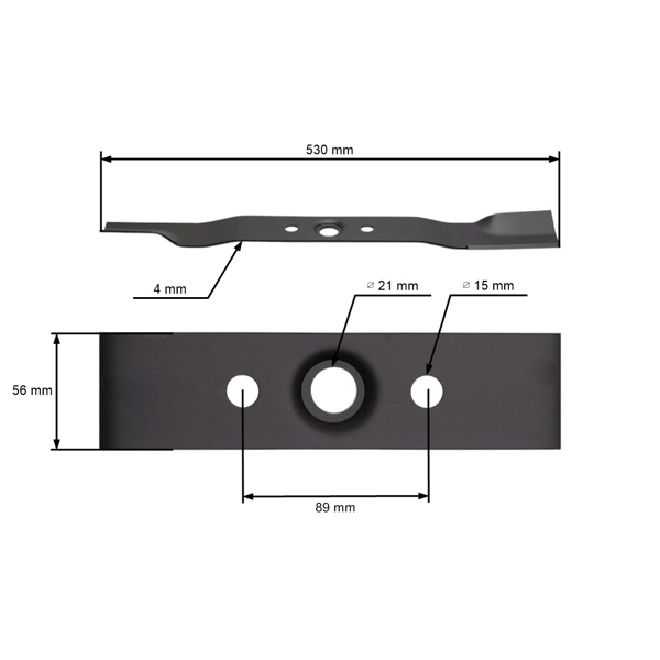 Mähmesser 53 cm (21") für Honda Mäher (OEM 72511VB3E410)