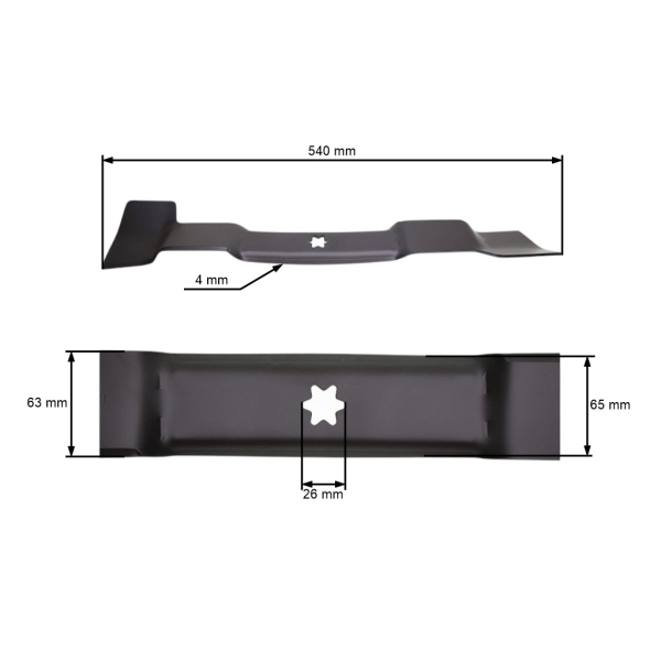 Mähmesser 54 cm (21") für MTD Cub Cadet Troy Bilt Wolf Garten Gartentraktoren (OEM 742-05254)
