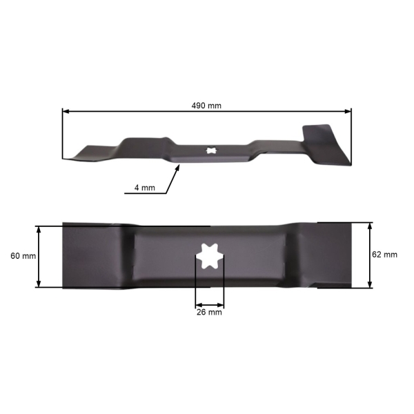 Mähmesser für MTD Gartentraktoren 49 cm links (742-05255)
