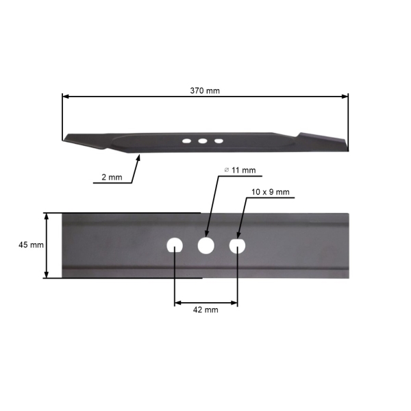 Mähmesser für OBI Lux Akkumäher 37 cm