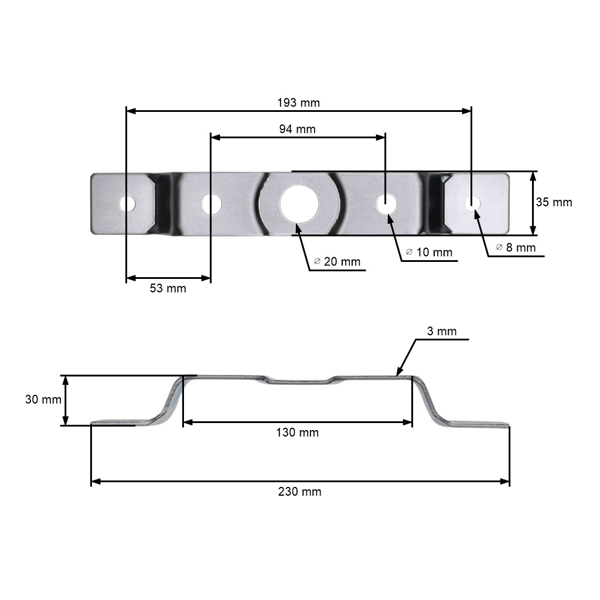 Messerhalter für Gartentraktoren Alpina Castel Garden Stiga (OEM 27787045 27787045/0 27787045/1 327787045/1 1136-1012-01)