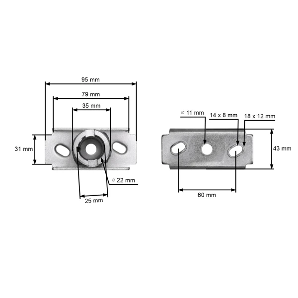 Messerhalter für NAC Chinesische Rasenmäher und Hobbymäher (OEM WR65700 65704A WR65715)