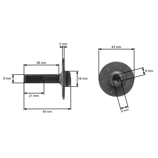 Messerkupplung für Gartentraktoren Alpina Castel Garden Stiga Mountfield (OEM 18399065/0 1136-0837-01 5915-12 118399065/1 18399065/1)