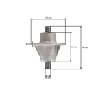 Messerspindel für Gartentraktoren Alpina Castel Garden Stiga Mountfield (OEM 382207204/1 382207204/0 382207206/0)