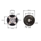 Messerspindel für Gartentraktoren Black Line Bolens Cub Cadet Efco Fleurelle Gutbrod MTD (OEM 618-0659 918-0659A 618-0624 918-0624 918-0624A)