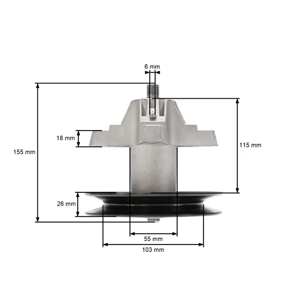 Messerspindel für Gartentraktoren Cub Cadet MTD Toro (OEM 618-04456 618-04456A 618-04461 918-04456A 918-04456B 918-04461 918-04461A 112-0460)