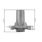 Messerspindel für Gartentraktoren Husqvarna McCulloch Jonsered (OEM 580796101 587126105 580856001)