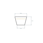 Mitsuboshi Keilriemen Messerantrieb 13 mm x 1250 mm x 1300 mm Castelgarden F72 (35061423/0, 135061423/0, 35061424/0, 135061424/0)