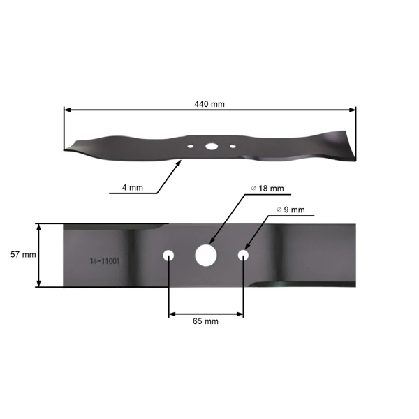 Mulchmesser 44 cm (17") für Rasenmäher Stiga Castel Garden Alpina Variolux Mac Garda Homelite (OEM 81004365/3 81004365 81004365/0 1111-9143-01)