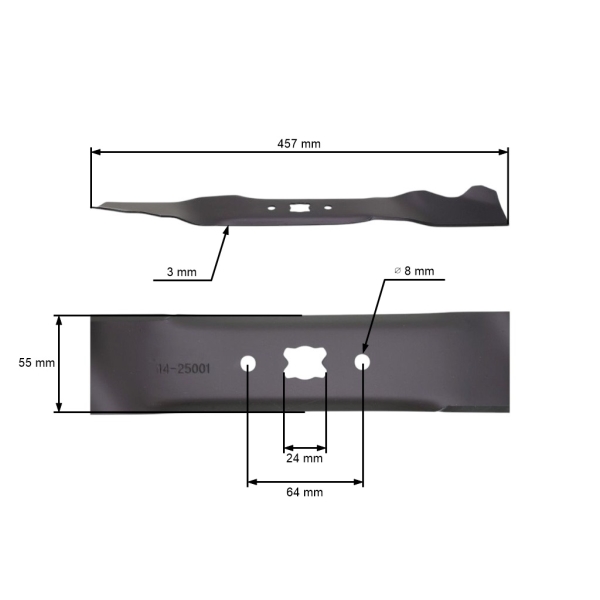 Mulchmesser 45,7 cm (18") für Black Line Bolens Budget CMI Cub Cadet Gutbrot MTD Rasenmäher (OEM 742-0738-637 742-0738 942-0738)