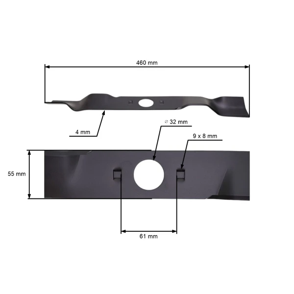 Mulchmesser 46 cm (18") für Rasenmäher Hecht 548 5484 549 5494 5483 INSTART SX (OEM 26300248802)