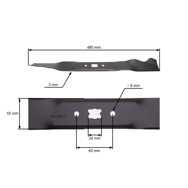 Mulchmesser 48 cm (19") für Rasenmäher MTD (OEM 742-0739 742-04018A)