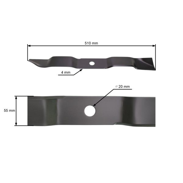 Mulchmesser 51 cm (20") für AL-KO Alko Rasenmäher (OEM 118 995 440126 462705 479143)
