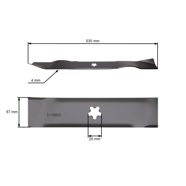 Mulchmesser 53,5 cm (21") für Husqvarna Partner McCulloch Poulan Jonsered Electrolux Gartentraktoren (OEM 532134149 539110460)