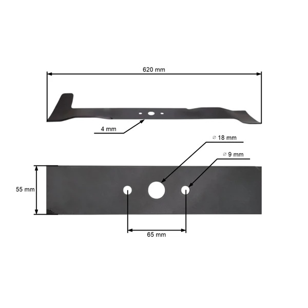 Mulchmesser 62 cm (24") Rechts für Alpina Castel Garden Stiga Honda Viking Iseki Gartentraktoren (OEM 61517020116 1136103301 CG82004350H0 82004350/0)