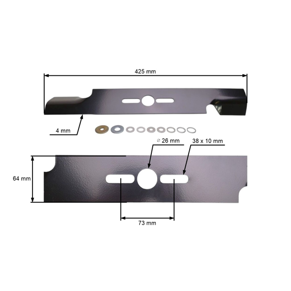 Oregon Universalmesser 42,5 cm (17") für Rasenmäher