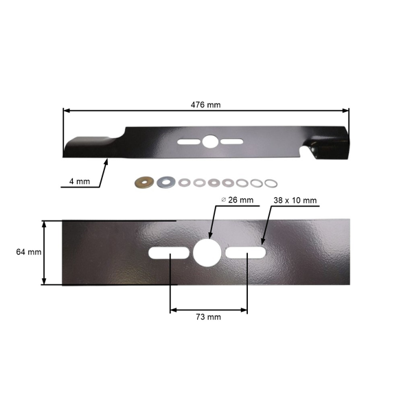 Oregon Universalmesser 47,6 cm (19") für Motormäher