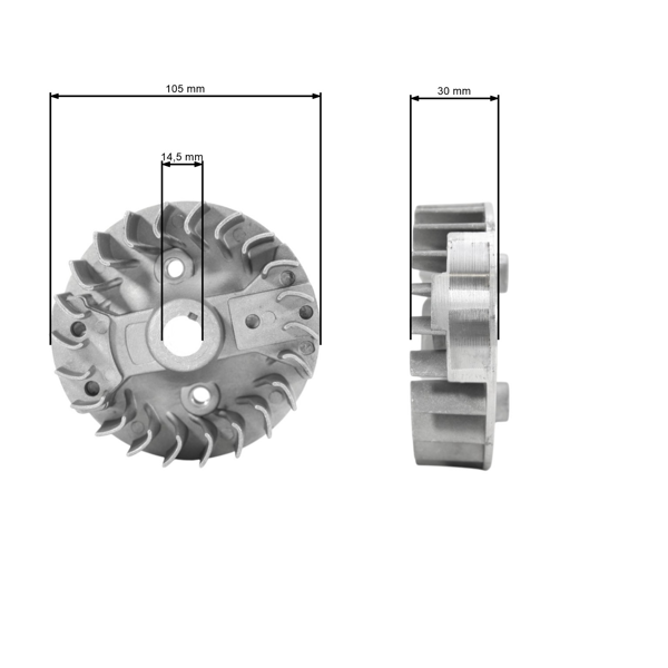Polrad Lüfterrad für Viertaktmotoren 139F