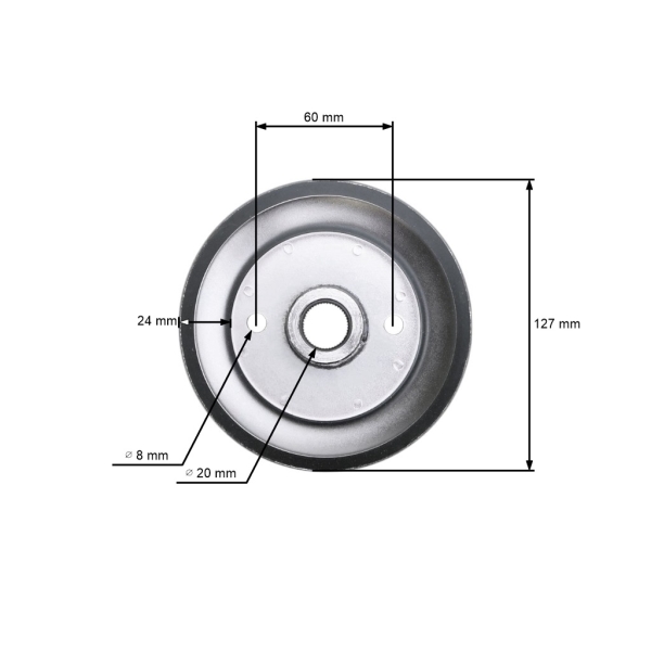 Riemenscheibe für Gartentraktor MTD (OEM 756-0486 956-0486 GB756-0486)