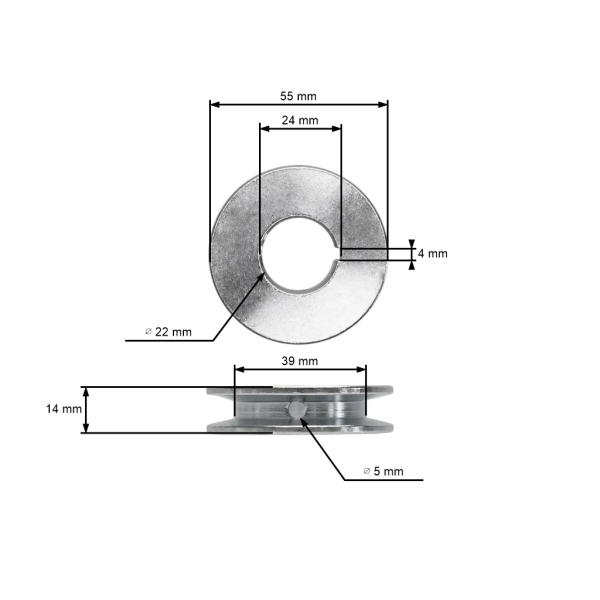 Riemenscheibe für Rasenmäher Castel Garden CL 434 TR P 504 TR / TRE PA 504 TR / TRE W 504 TR / TRE R 484 TR / TRE (OEM 22601900 22601900/0 122601900/0)