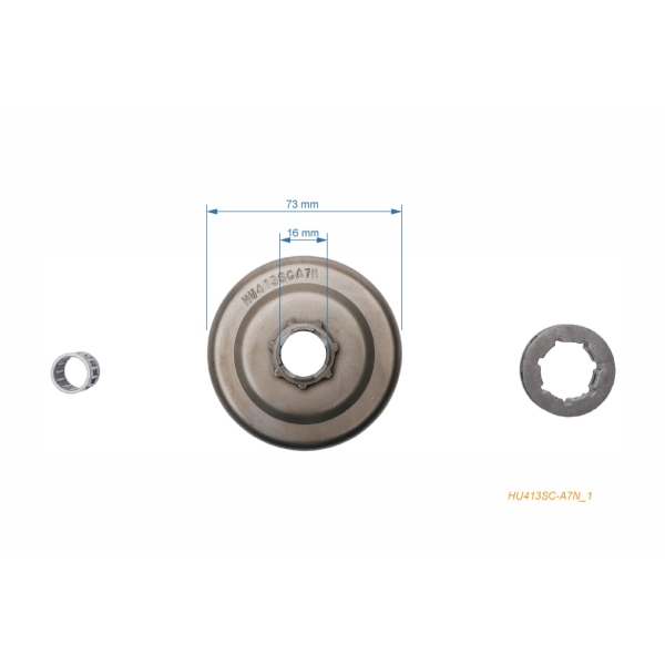 Ringkettenrad 3/8" 7 Zähne für Kettensägen Husqvarna 262 262XP (after serial no. 3450001)