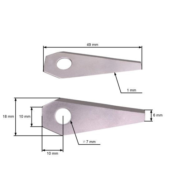 Satz von 30 Stk. Anzahl Schneidmesser 4,9 cm (2") für Mähroboter Bosch Indego 350 Indego 350 Connect Indego 1100 Connect (OEM F016800321)