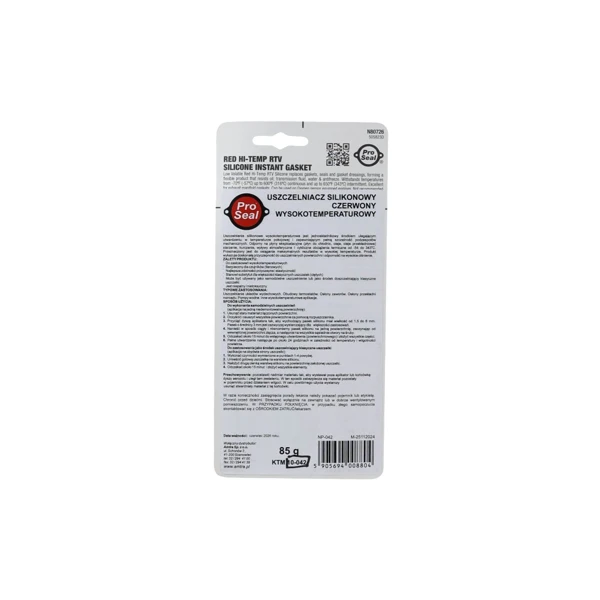 Silikondichtmasse PRO SEAL rot 85 g bis + 343°C für Stihl 017 018 MS180 MS181 MS250 MS280 Husqvarna 136 137 141 435 Partner 351 371 391 420