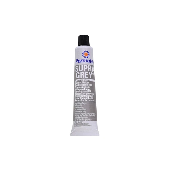 Silikondichtstoff PERMATEX Supra grau 80 ml bis + 329°C für Stihl 017 018 MS180 MS181 MS250 MS280 Husqvarna 136 137 141 435 Partner 351 371 391 420