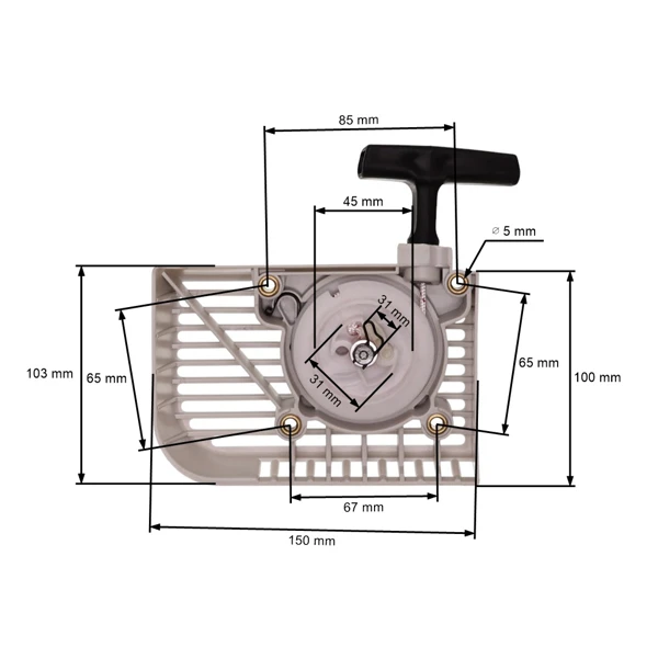 Starter für Stihl FS160 FS180 FS220 FS280 FS290 Freischneider (OEM 41191900401)
