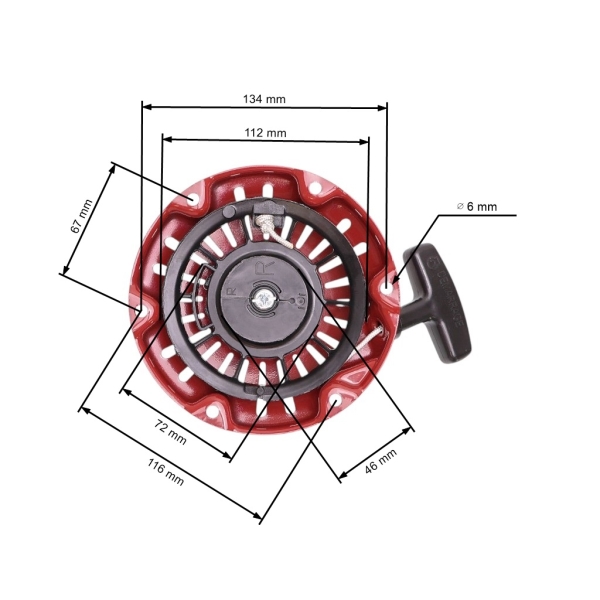 Starter HONDA GX100 Kunststoffverschluss - 28400-Z0D-V02ZC