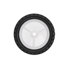 Universal Kunststoffrad für Rasenmäher Durchmesser 175 mm Gummibereifung