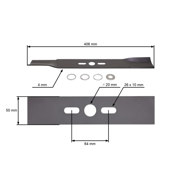 Universal-Mähmesser 40,6 cm (16")