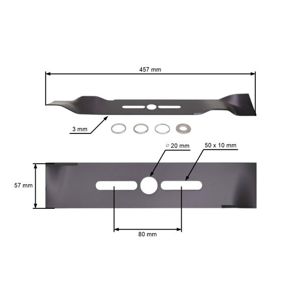 Universal-Mulchmesser für Rasenmäher 45,7 cm (18")