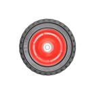 Universal Stahlrad mit Kugellager für Rasenmäher Durchmesser 200 mm Gummireifen