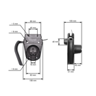 Universalschalter für Elektro-Rasenmäher und Vertikutierer (Kabel 130cm)